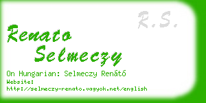 renato selmeczy business card