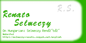 renato selmeczy business card